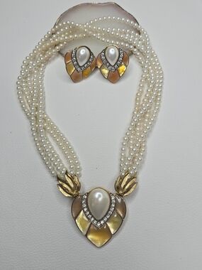 Vintage Butler Clip On Earrings, Necklace/brooch